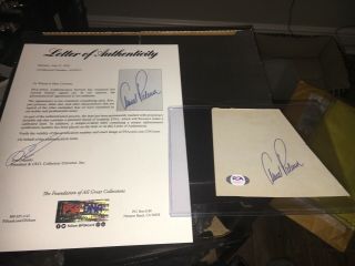 Arnold Palmer Signed Cut Card Psa Dna