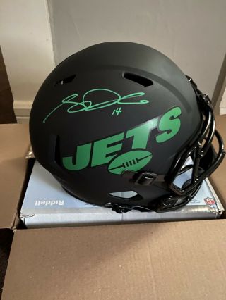 Sam Darnold Autographed York Jets Full Size Eclipse Helmet Witness Fanatics