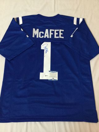 Pat Mcafee Signed Indianapolis Colts Jersey Beckett Bas S08663