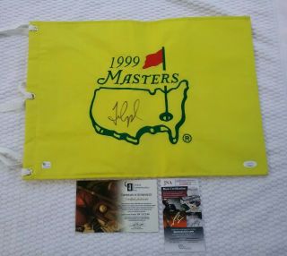 Signed Masters Champ Pga Hof Fred Couples 1999 Masters Flag 2x Certified Jsa