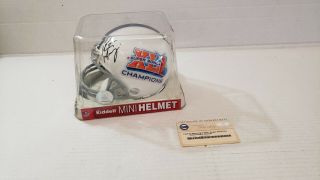 Peyton Manning Colts Bowl Xli Signed Mini Helmet Autographed Steiner Auto