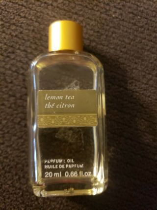 Vintage The Body Shop Perfume Oil Lemon Tea Citron