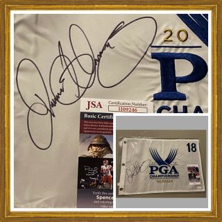 Rory Mcilroy Signed 2014 Pga Championship Flag Gem 10 Autograph Jsa