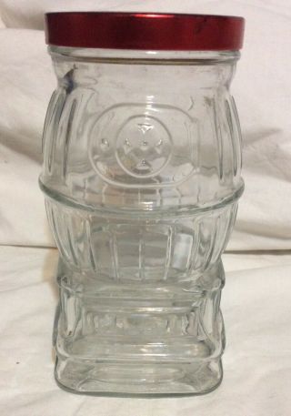 Vintage Glass Woodstove Jar Bank