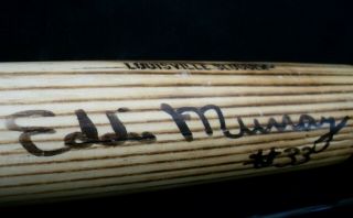 Jsa Eddie Murray Autographed Signed Game Issue Louisville Slugger Bat Zdv 161
