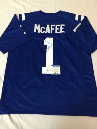 Pat Mcafee Signed Indianapolis Colts Jersey Beckett Bas S08661