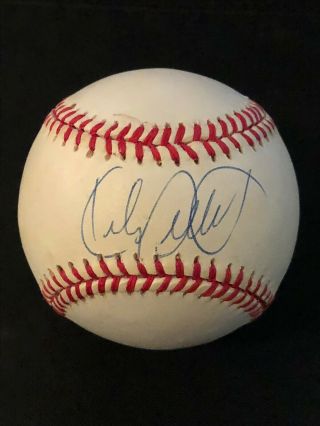 Hof Kirby Puckett Signed Autographed Official Mlb Baseball Twins Cas Authentic