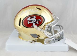 Joe Montana Signed San Francisco 49ers Chrome Mini Helmet - Beckett Auth White