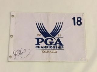 Rory Mcilroy Signed 2014 Pga Championship Pin Flag Valhalla Champion Jsa