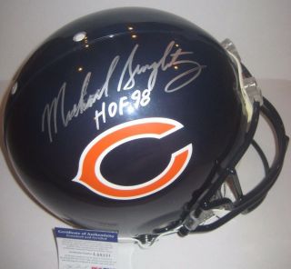 Mike Singletary Signed Full - Size Chicago Bears Proline Helmet W/ Psa & Hof