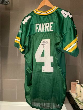 Packers Brett Favre Authentic Signed Green Jersey Size 52 Xl W/ Soa
