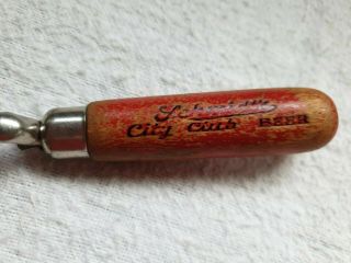 Vintage Edlund Canning Jar & Bottle Opener 1933 Red Wood Handle Schmidt;s Beer
