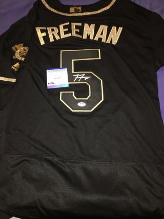 Freddie Freeman Signed Atlanta Braves Jersey Psa/dna