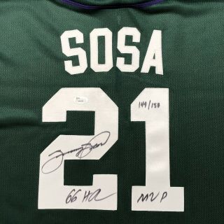 Sammy Sosa Signed Auto 1998 All - Star Jersey Chicago Cubs Jsa Loa Mvp Season