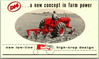 Vintage Allis - Chalmers Advertising Postcard " Model D - 14 Tractor " Farming C1950s