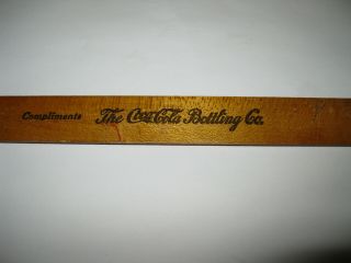 Vtg 1937 Coca - Cola Bottling Company 12 " Wood Ruler Advertising The Golden Rule