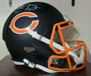 Mitchell Trubisky - Chicago Bears - Full Size Speed Rep Autographed Helmet - Fanatics