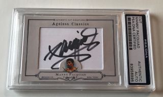 Manny Pacquiao Ageless Classics Patriots Signed Auto Custom Card 1/1 Psa/dna