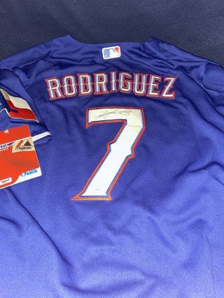 Ivan Pudge Rodriguez Signed Authentic Texas Rangers Jersey W/coa
