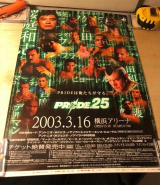 Pride Fc 25 Poster B3 Japanese Version - Pride Fc Seg Era Mma Fedor Rampage Saku