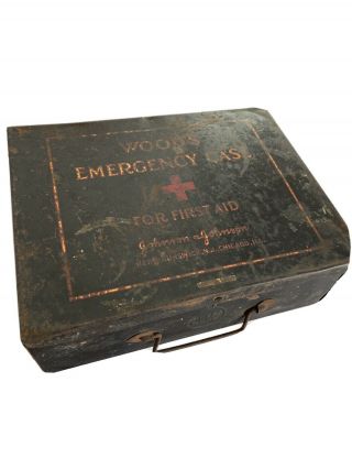 Wood’s Emergency Case First Aid Kit Vintage Full