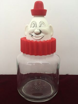 Vintage 50’s Bosco Bear Chocolate Syrup Glass Clown Container
