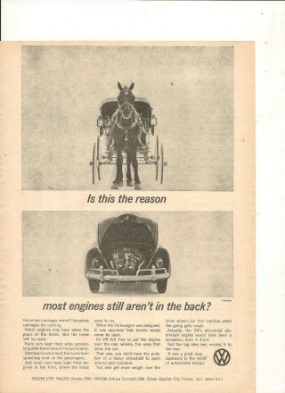 Vintage 1964 Volkswagon Beetle Australian Advert