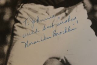 Vintage Norm Van Brocklin autographed 11 x 14 Philadelphia Eagles football photo 2