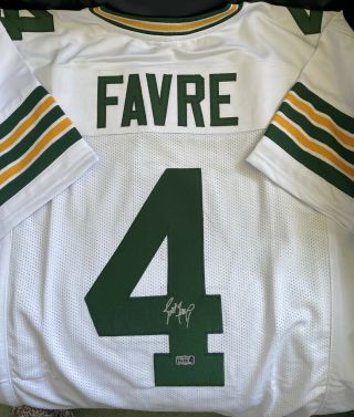 Brett Favre Signed Packers Away Jersey Autographed Auto Sz Xl Favre
