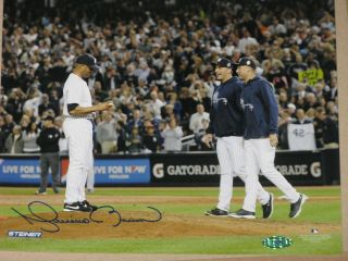 Mariano Rivera Signed Ny Yankees 8x10 Last Time On Mound Photo Steiner Sports
