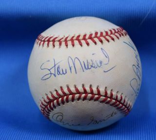 Musial Gibson Brock Smith Signed Jsa National League Onl Baseball Autograph