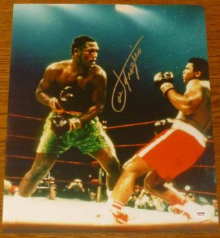 Smokin Joe Frazier Signed 16x20 Photo Psa/dna Muhammad Ali Picture Autograph