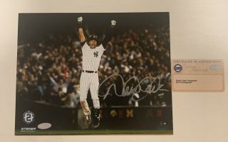 Derek Jeter Signed Yankees 8x10 Autograph Steiner