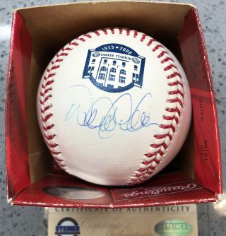 Derek Jeter Autographed Signed Yankee Stadium Final Season Omlb Ws Steiner Mlb