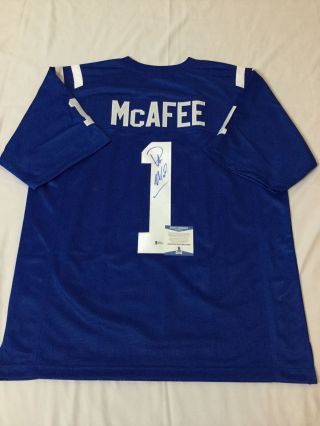 Pat Mcafee Signed Indianapolis Colts Jersey Beckett Bas S08664
