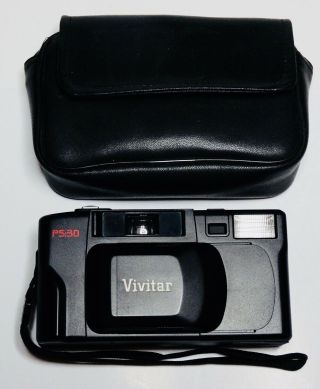 Vintage Vivitar Ps:30 Point And Shoot,  35 Mm 1:5.  6 With Case