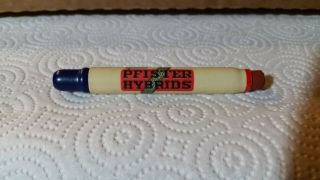 Vintage " Pfister Hybrids,  Mummert Seed Company,  Astoria,  Illinois " Bullet Pencil