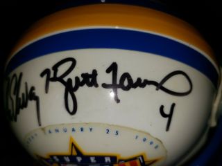John Elway & Brett Favre Superbowl XXXIII MVP Autographed 3 - 5/8 Mini Helmet HOF 2
