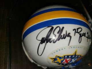 John Elway & Brett Favre Superbowl XXXIII MVP Autographed 3 - 5/8 Mini Helmet HOF 3