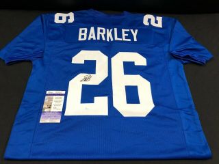 Saquon Barkley York Giants Autographed/signed Custom Jersey Jsa Sd59632