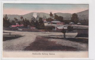 Vintage Postcard Healesville Railway Station Victoria 1900s