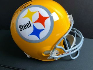 Joe Greene Auto Signed Hof 87 - 4x Sb Champs Steelers Full Size Rep Helmet Jsa