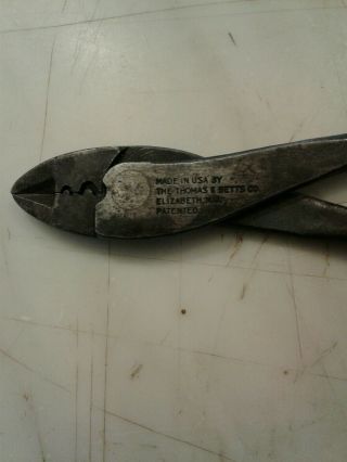 Thomas & Betts,  Sta - Kon Lug,  Vintage Crimping Tool,  A,  B & C,  Wt - 111 - M