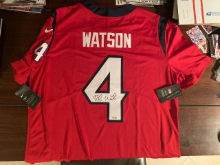 Deshaun Watson Houston Texans Autographed Nike Red Limited On Field Jersey