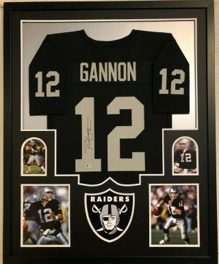 Framed Oakland Raiders Rich Gannon Autographed Signed Jersey Beckett