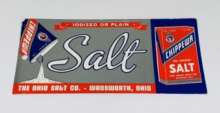 Vintage The Ohio Salt Co.  Chippewa Advertising Ink Blotter Wadsworth Ephemera