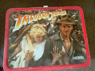 Vintage 1984 Indiana Jones Temple Of Doom Lunchbox No Thermos