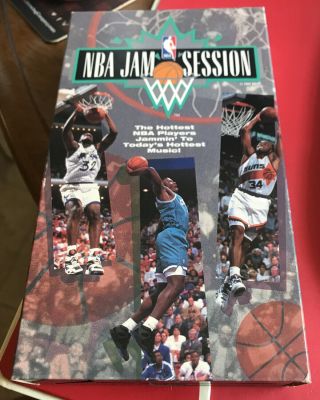 Vtg Nba Jam Session (1993) - Basketball Music Vhs Tape - Shaq Barkley Bird Ewing