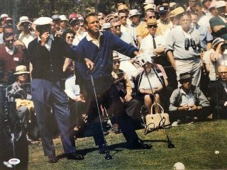 Arnold Palmer Signed 16x20 Photograph Psa/dna Authenticated At The Masters