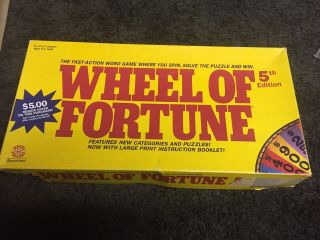 Vintage Wheel Of Fortune Board Game,  5th Edition,  Merv Griffin Enterprises